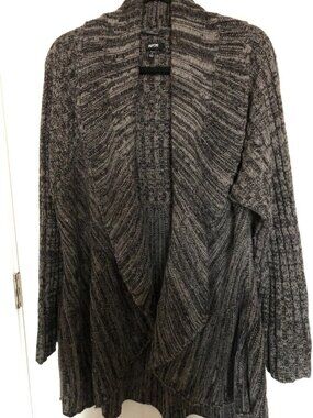 Apt 9 Long Cardigan Sweater women's Size 1X Two Tone Gray